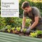Best Choice Products 72x24x30in Non Toxic Elevated Galvanized Metal Garden Bed Corner Protectors